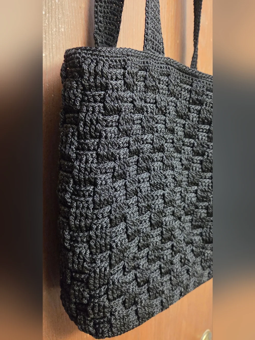 The Sak Black Woven Crochet Shoulder Bag - Picture 3 of 9